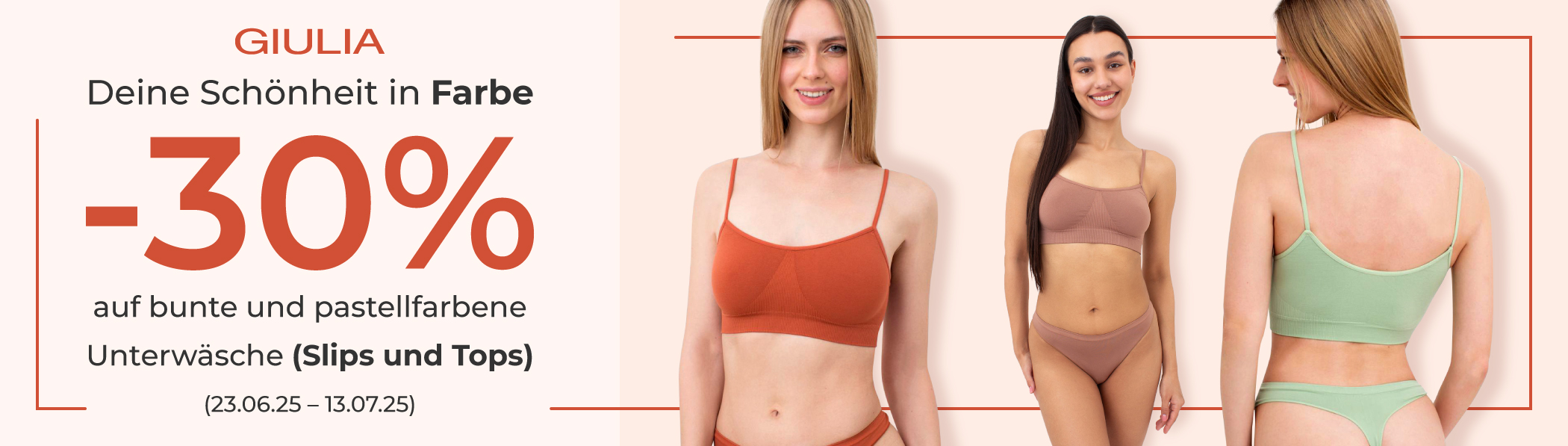 -30 % auf alle Slips und Tops