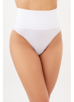 Seamless Brazilian briefs with a light shaping effect – BRASILIAN SHAPEWEAR (white)
