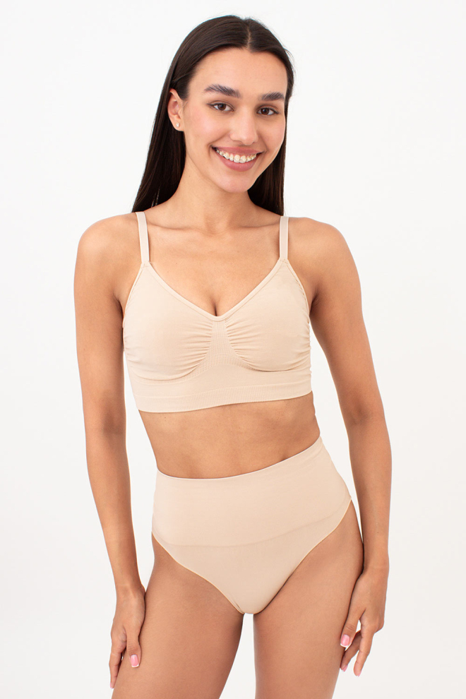 Nahtlose Slip-Unterhosen mit leicht formendem Effekt – HI-LEG SHAPEWEAR (light nude)