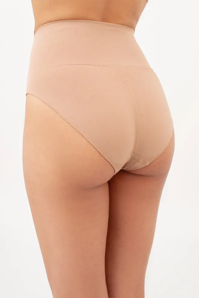 Seamless hi-leg briefs with a light shaping effect – HI-LEG SHAPEWEAR (nude)