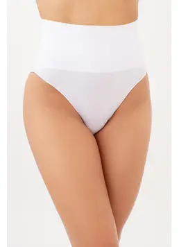 Seamless hi-leg briefs with a light shaping effect – HI-LEG SHAPEWEAR (white)