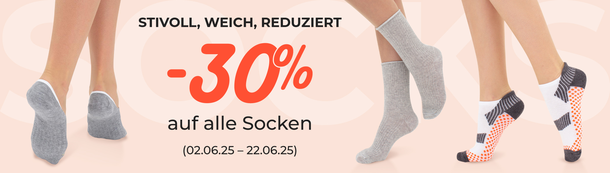30 % auf alle Socken