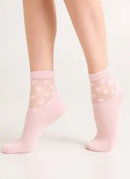 Socken mit Herzen WS2 CRISTAL 008 (blushing bride)