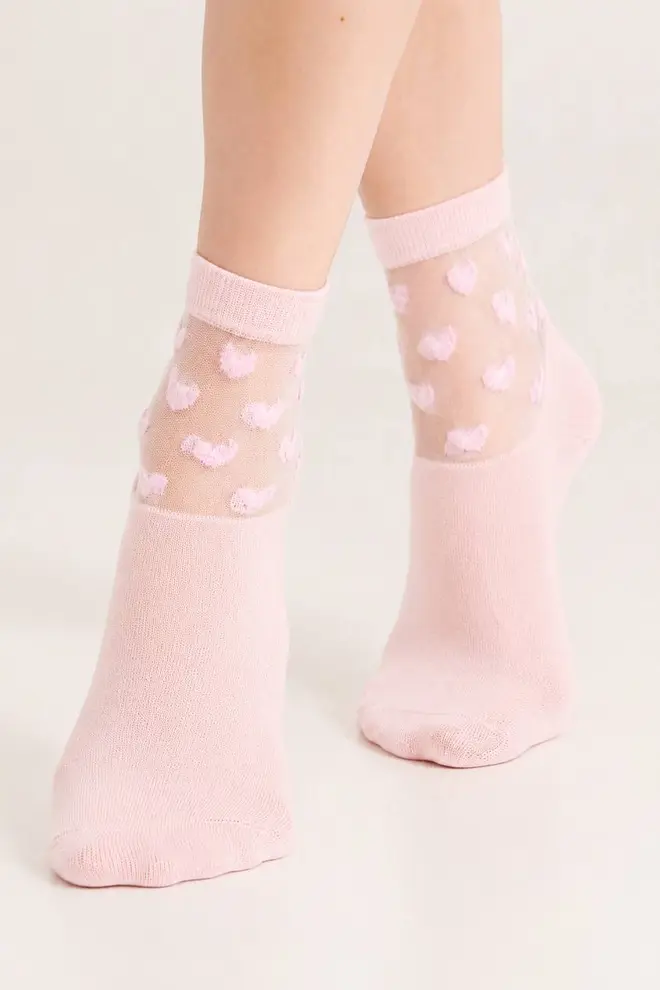 Socken mit Herzen WS2 CRISTAL 008 (blushing bride)