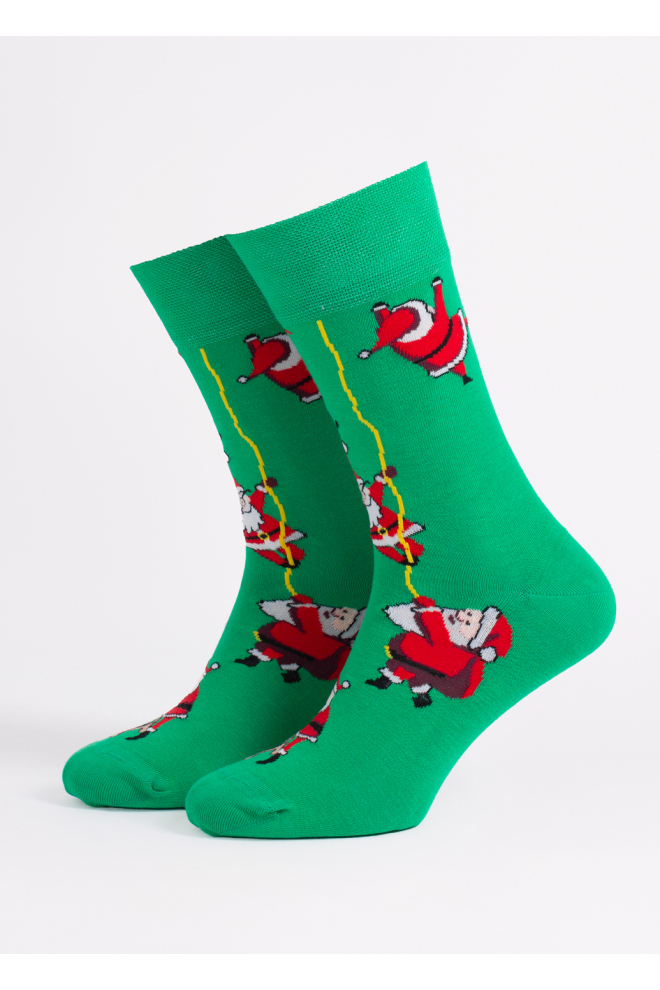 Herren Socken, klassische, weihnachtliche – MS3 NEW YEAR 2601 green