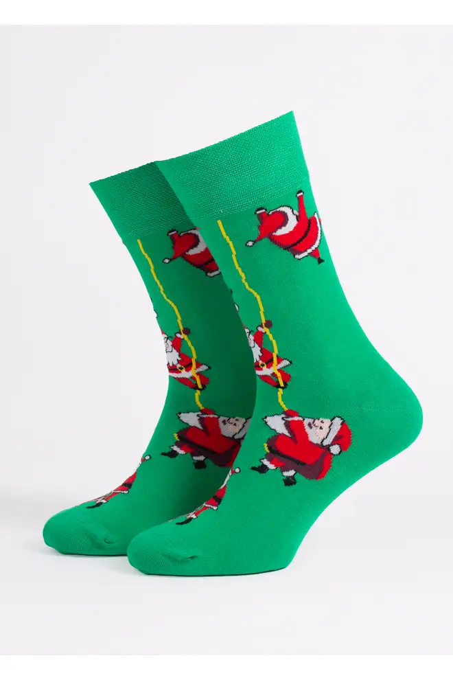 Herren Socken, klassische, weihnachtliche – MS3 NEW YEAR 2601 green