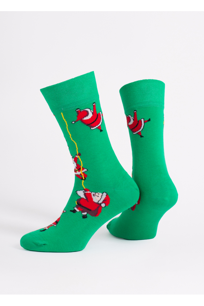 Herren Socken, klassische, weihnachtliche – MS3 NEW YEAR 2601 green