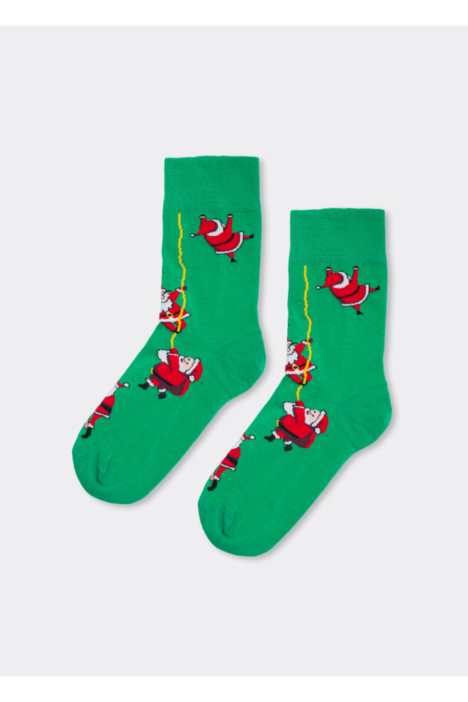 Herren Socken, klassische, weihnachtliche – MS3 NEW YEAR 2601 green