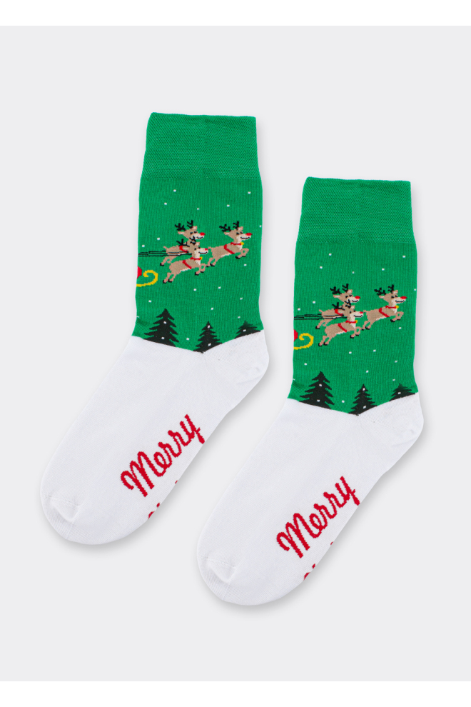 Herren-Weihnachtssocken MS3 NEW YEAR 2606 green