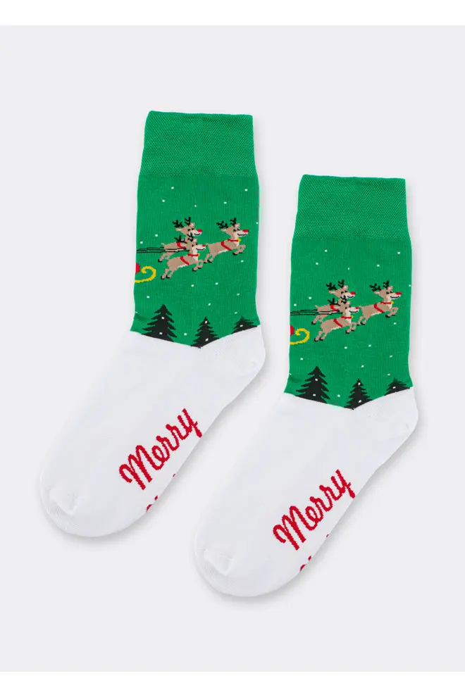 Herren-Weihnachtssocken MS3 NEW YEAR 2606 green