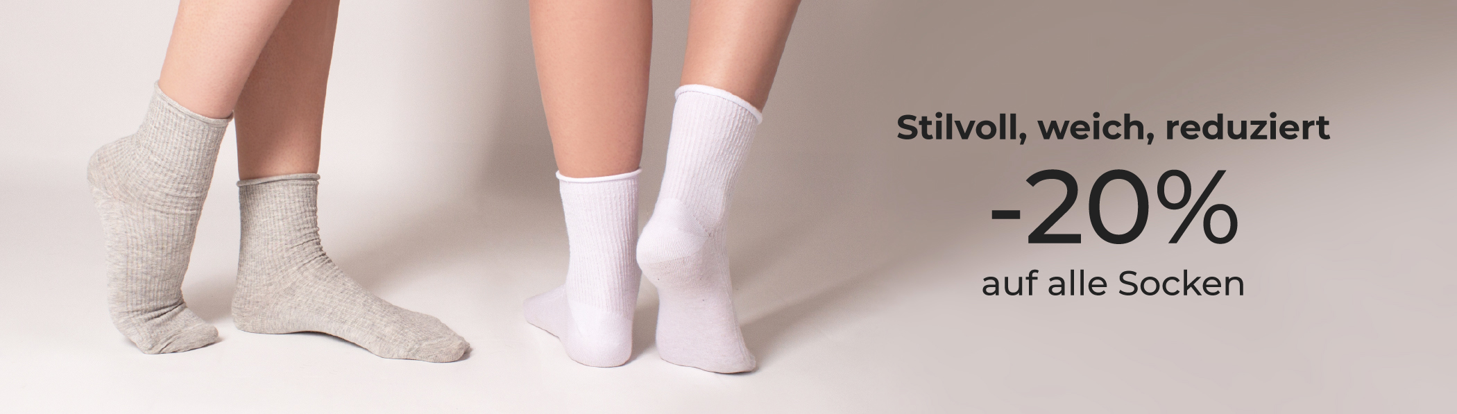 Stilvoll, weich, reduziert – 20 % auf alle Socken