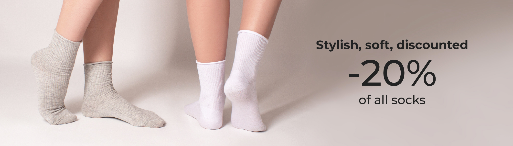 Stylish, soft, discounted – 20% off all socks
