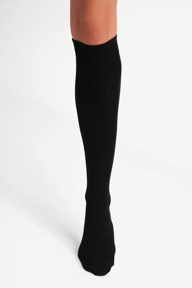 Knielange Socken aus Baumwolle WG1 CLASSIC 2501 (black)