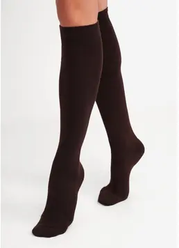 Knee-Length Cotton Socks WG1 CLASSIC 2501 (chocolate) Knee-Length Cotton Socks WG1 CLASSIC 2501 (chocolate)