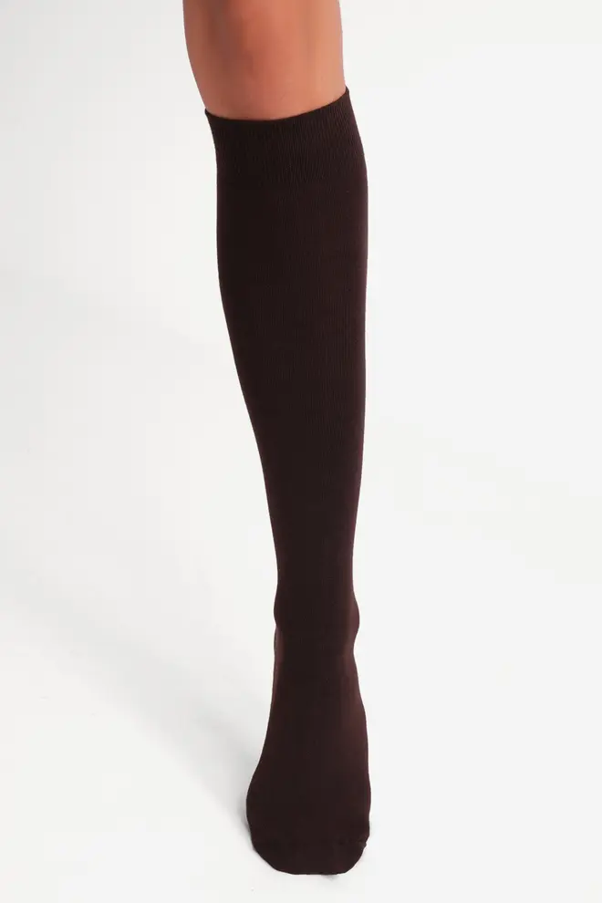 Knielange Socken aus Baumwolle WG1 CLASSIC 2501 (chocolate)