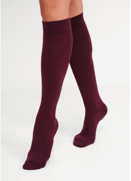 Knee-Length Cotton Socks WG1 CLASSIC 2501 (marsala)