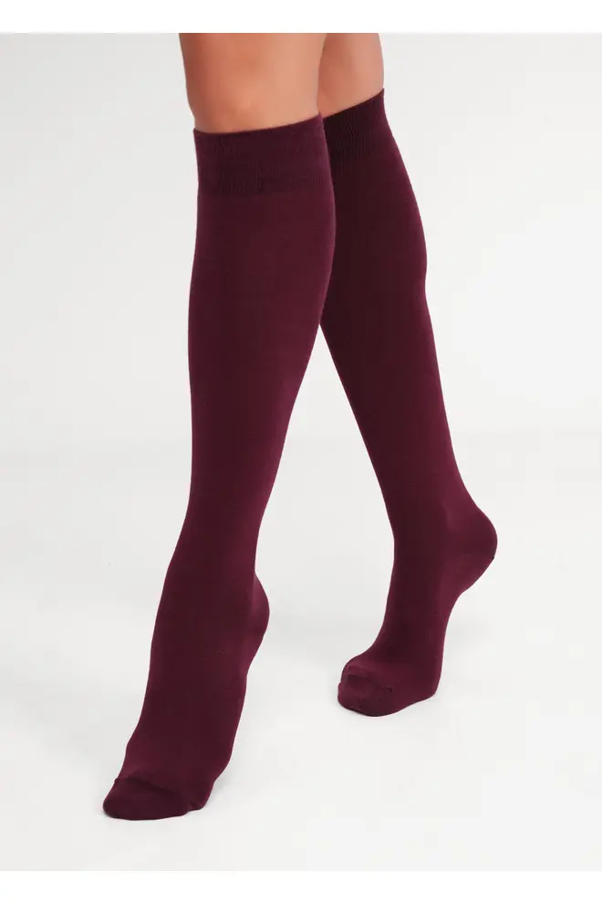 Knielange Socken aus Baumwolle WG1 CLASSIC 2501 (marsala)