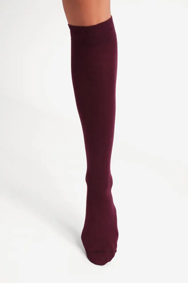 Knielange Socken aus Baumwolle WG1 CLASSIC 2501 (marsala)