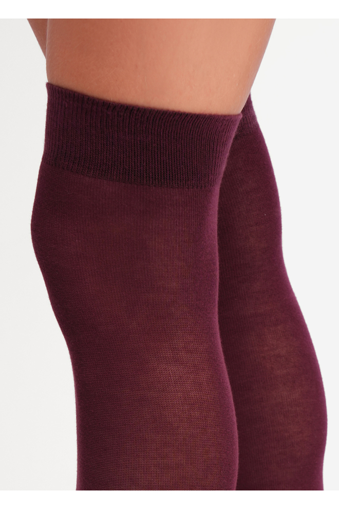 Knielange Socken aus Baumwolle WG1 CLASSIC 2501 (marsala)