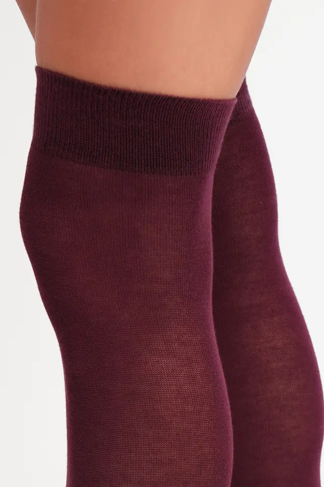Knielange Socken aus Baumwolle WG1 CLASSIC 2501 (marsala)