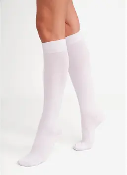 Knee-Length Cotton Socks WG1 CLASSIC 2501 (white)