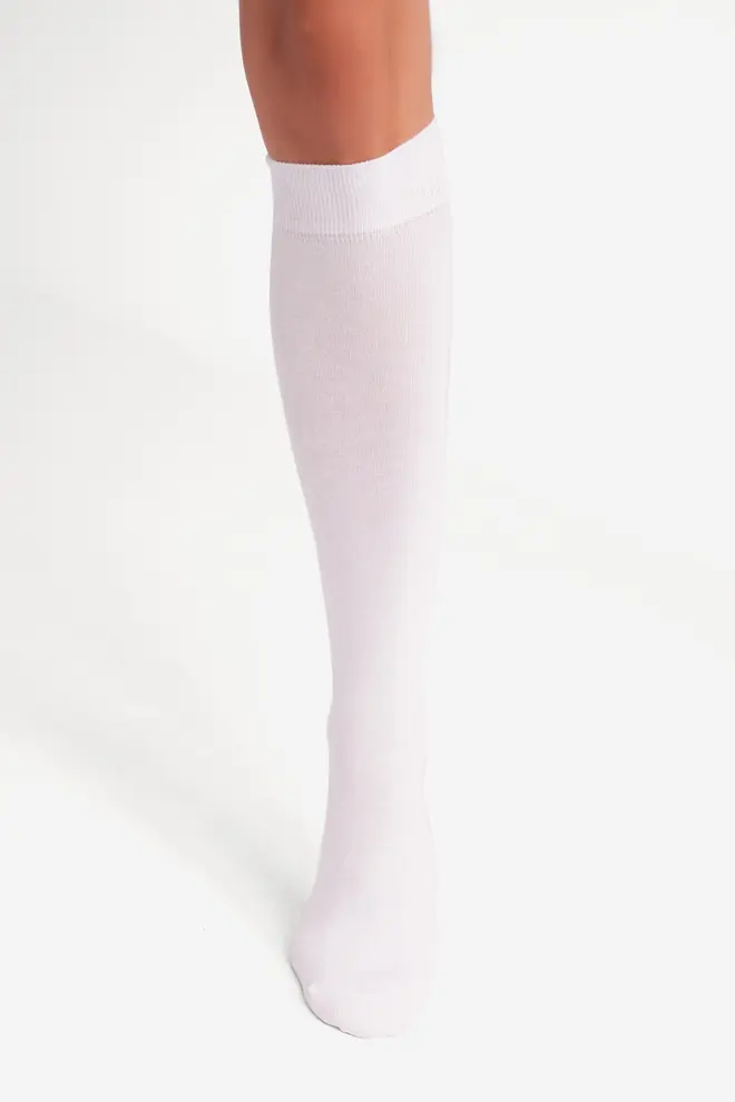 Knee-Length Cotton Socks WG1 CLASSIC 2501 (white)