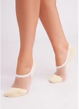 Socken mit transparenter Einsätzen WS0 CRISTAL 001 light yellow Socken mit transparenter Einsätzen WS0 CRISTAL 001 light yellow