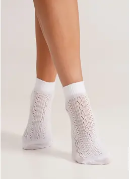 Women’s Openwork Socks WS1 AIR 011 (bianco)