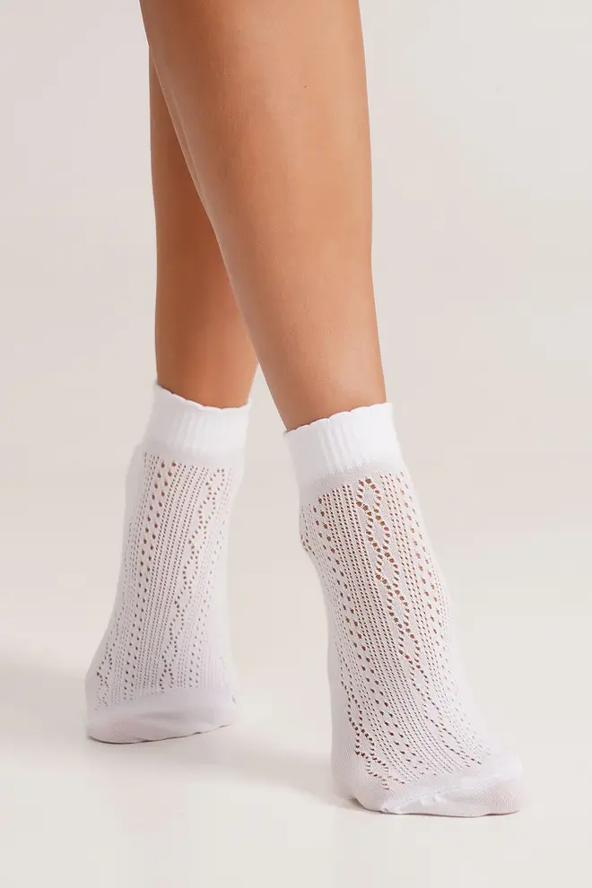 Women’s Openwork Socks WS1 AIR 011 (bianco)