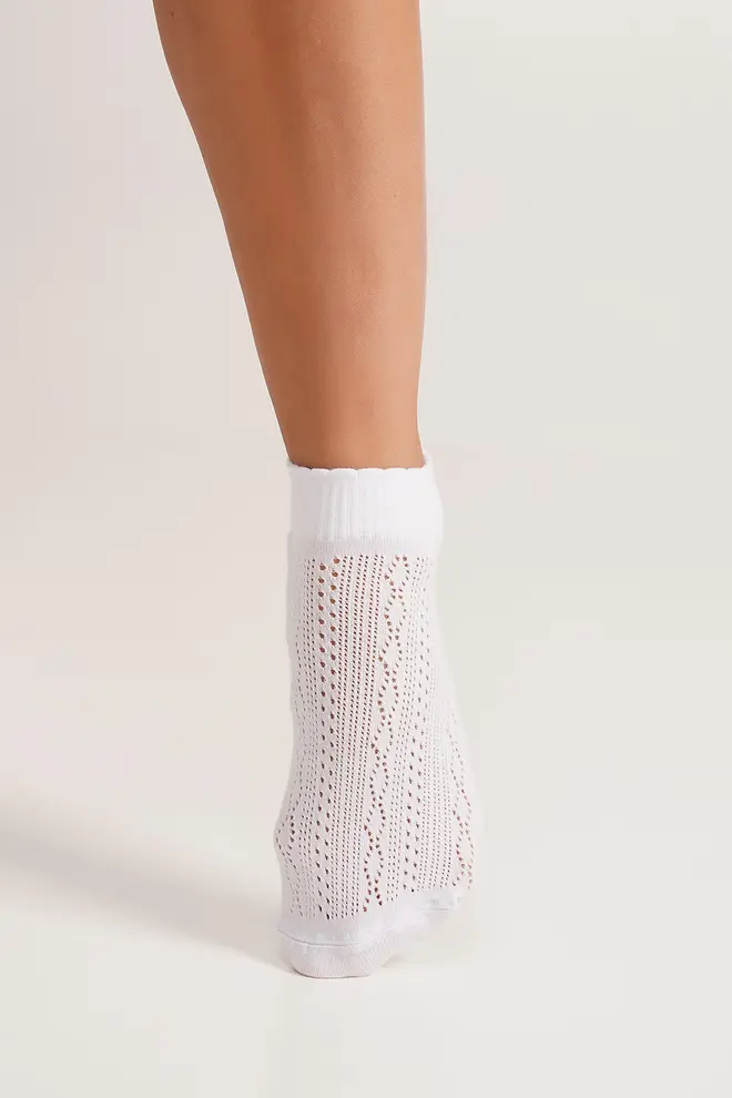 Women’s Openwork Socks WS1 AIR 011 (bianco)