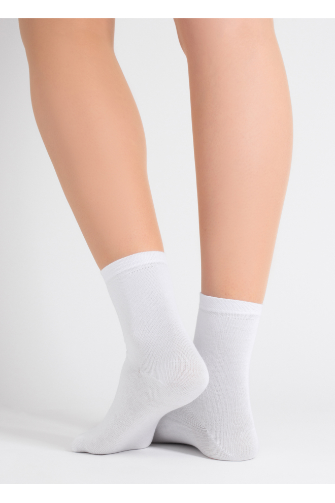 2 Pack Hohe socken aus Baumwolle WS3 CLASSIC (light grey melange/white)