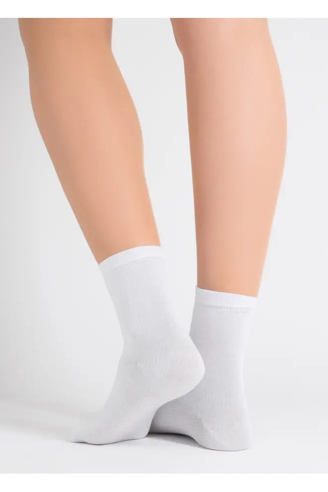 2 Pack Hohe socken aus Baumwolle WS3 CLASSIC (light grey melange/white)