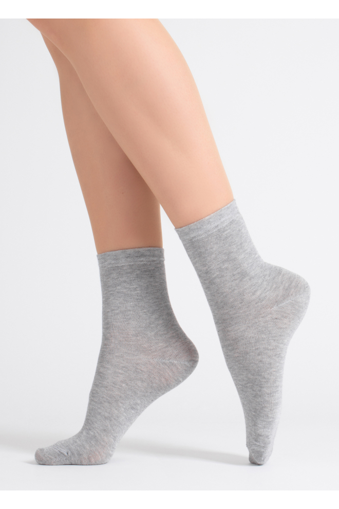 2 Pack Hohe socken aus Baumwolle WS3 CLASSIC (light grey melange/white)