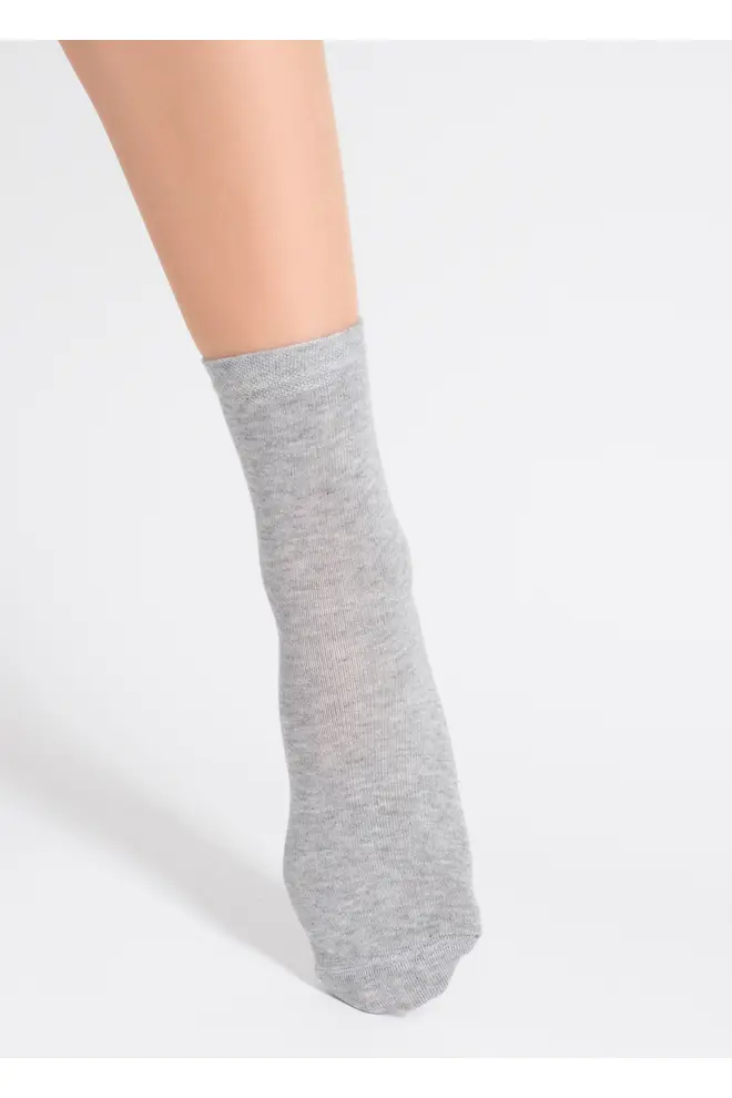 2 Pack Hohe socken aus Baumwolle WS3 CLASSIC (light grey melange/white)