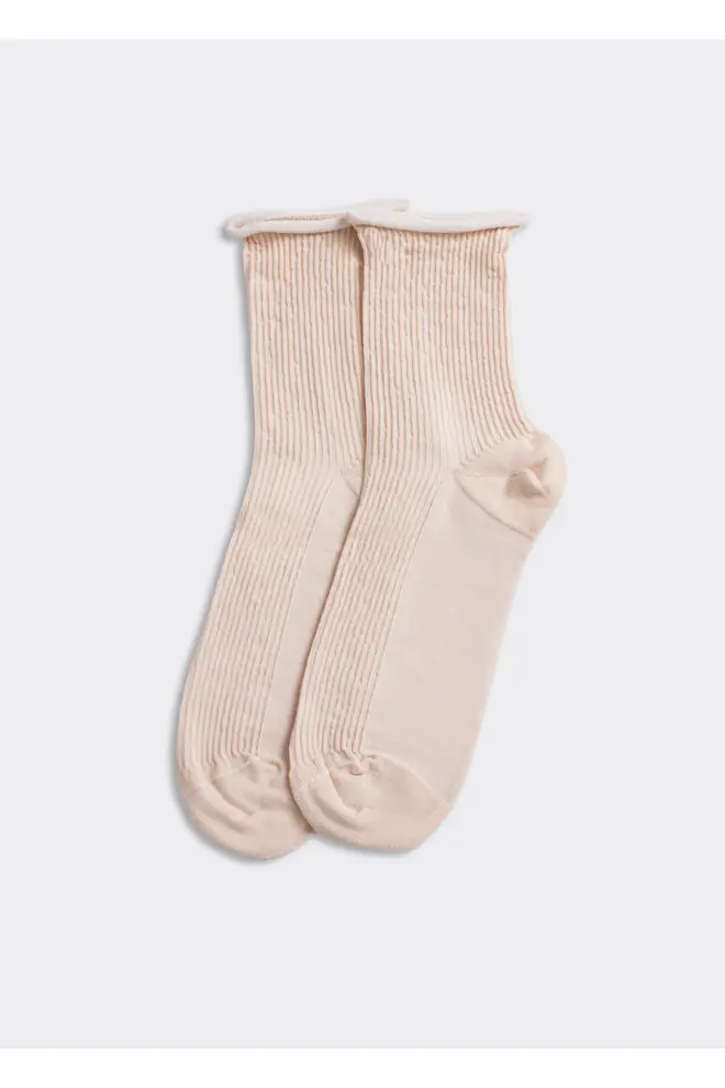 Gerippte Damensocken WS3 FASHION 060 (sand)