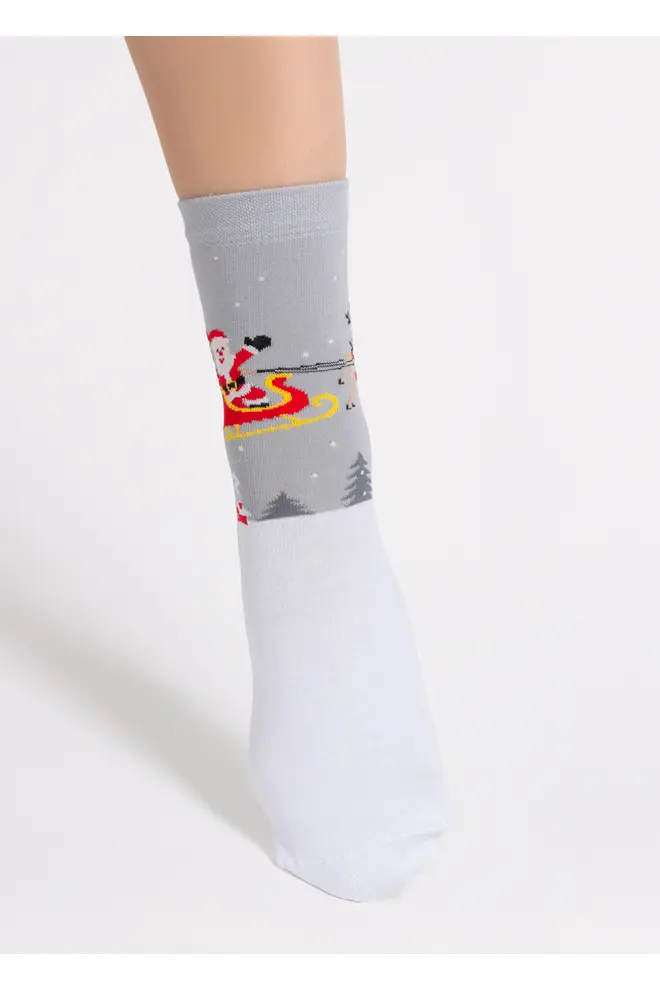 Christmas Socks WS3 NEW YEAR 2606 white/silver