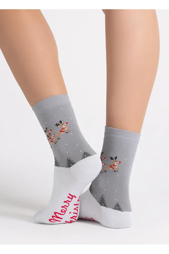Christmas Socks WS3 NEW YEAR 2606 white/silver