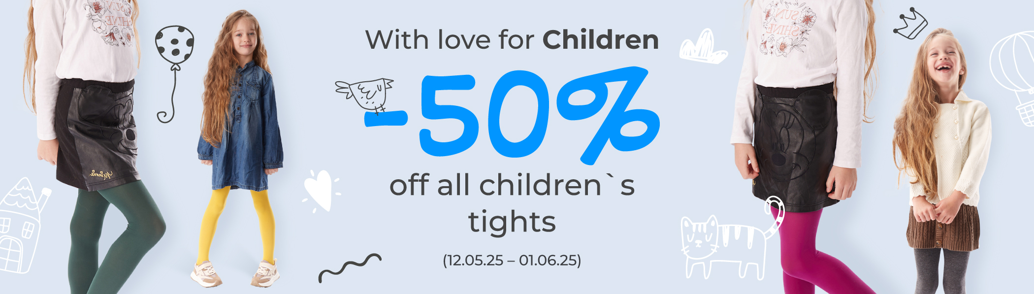 50% off all children’s tights