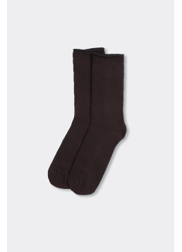 High ribbed women's socks WS4 RIB (chocolate) High ribbed women's socks WS4 RIB (chocolate)