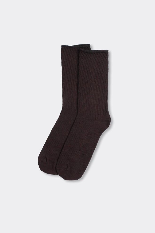 High ribbed women's socks WS4 RIB (chocolate) High ribbed women's socks WS4 RIB (chocolate)