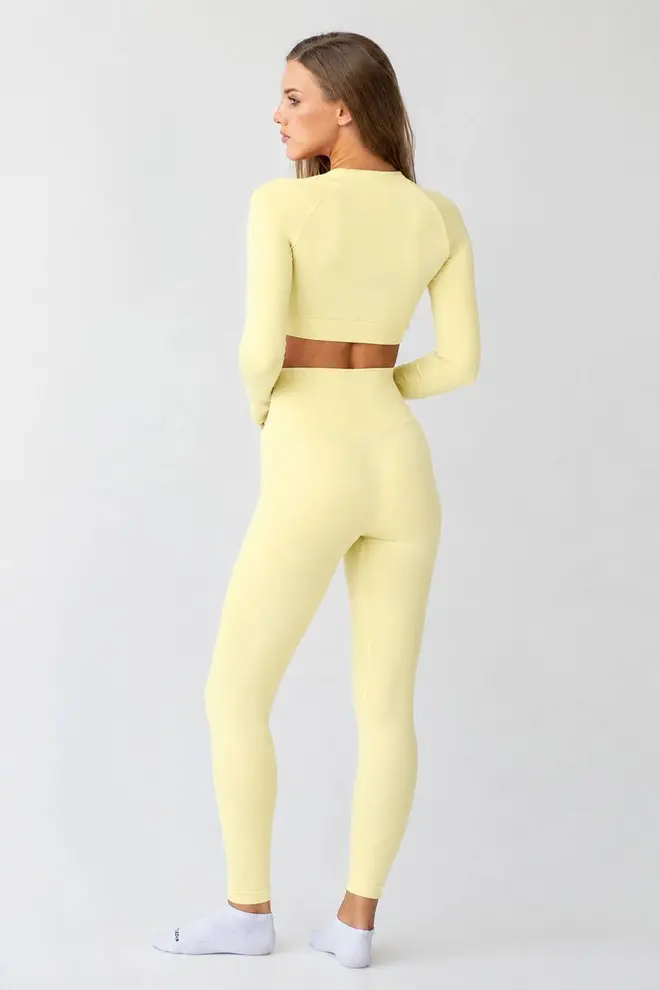Leggings with a shaping waistband FLEXING LEGGINGS ACTIVE Flexit (lemon grass)