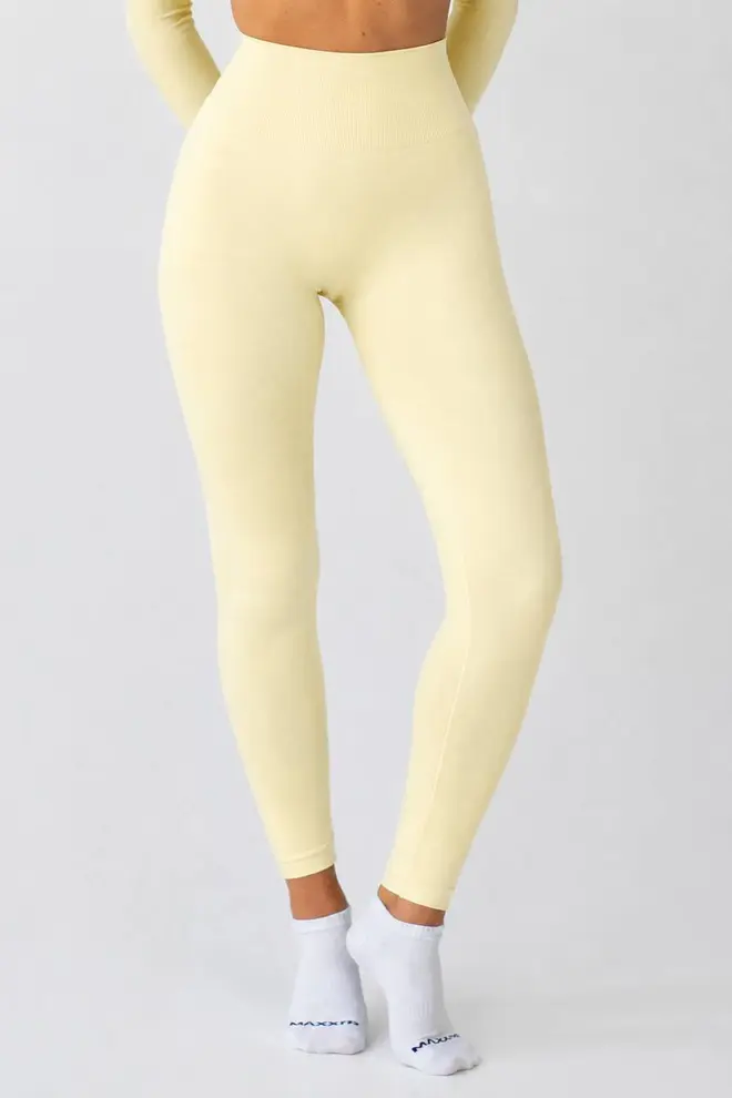 Leggings with a shaping waistband FLEXING LEGGINGS ACTIVE Flexit (lemon grass)