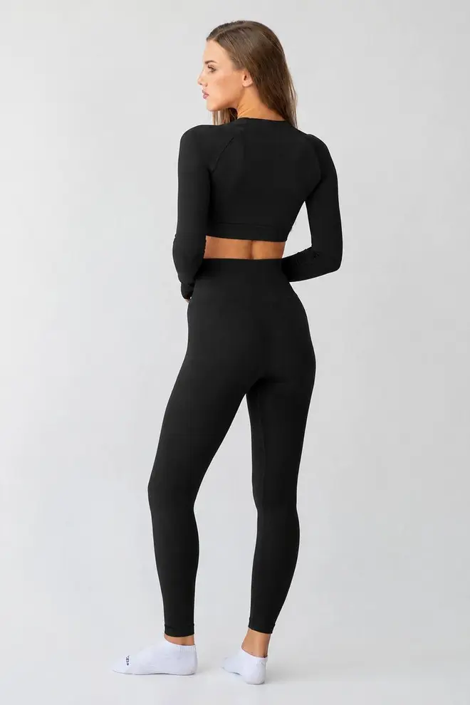 Leggings with a shaping waistband FLEXING LEGGINGS ACTIVE Flexit (Black)