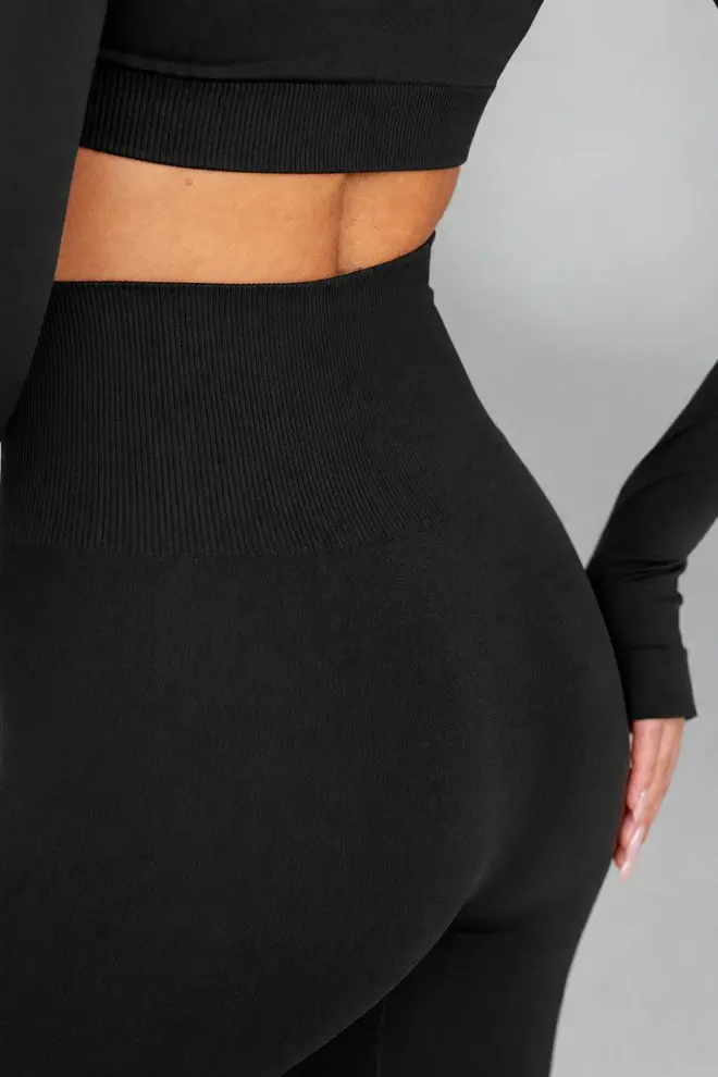 Leggings with a shaping waistband FLEXING LEGGINGS ACTIVE Flexit (Black)