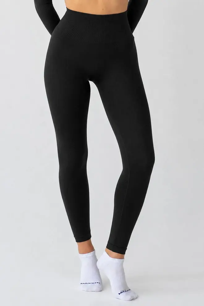 Leggings with a shaping waistband FLEXING LEGGINGS ACTIVE Flexit (Black)
