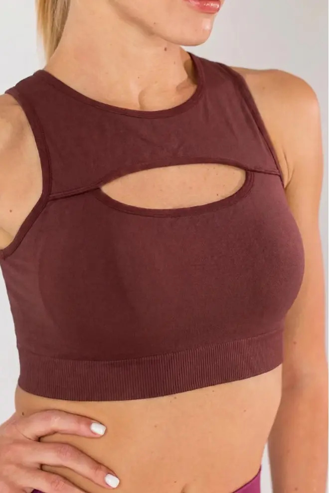 Top with Neckline FLEX TOP ENERGY Flexit (hot chocolate)
