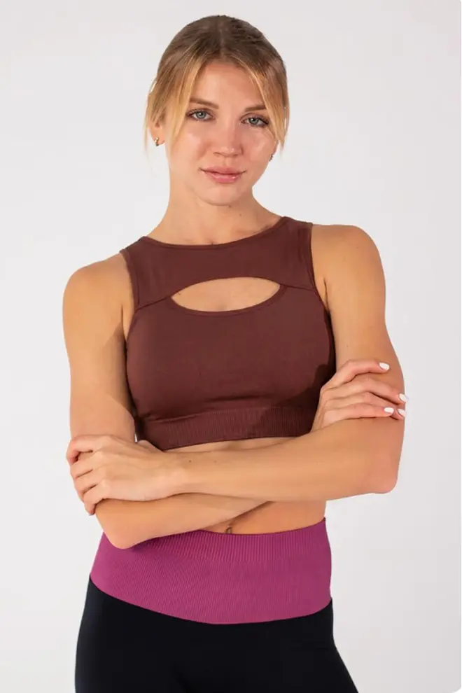 Top with Neckline FLEX TOP ENERGY Flexit (hot chocolate) Top with Neckline FLEX TOP ENERGY Flexit (hot chocolate)