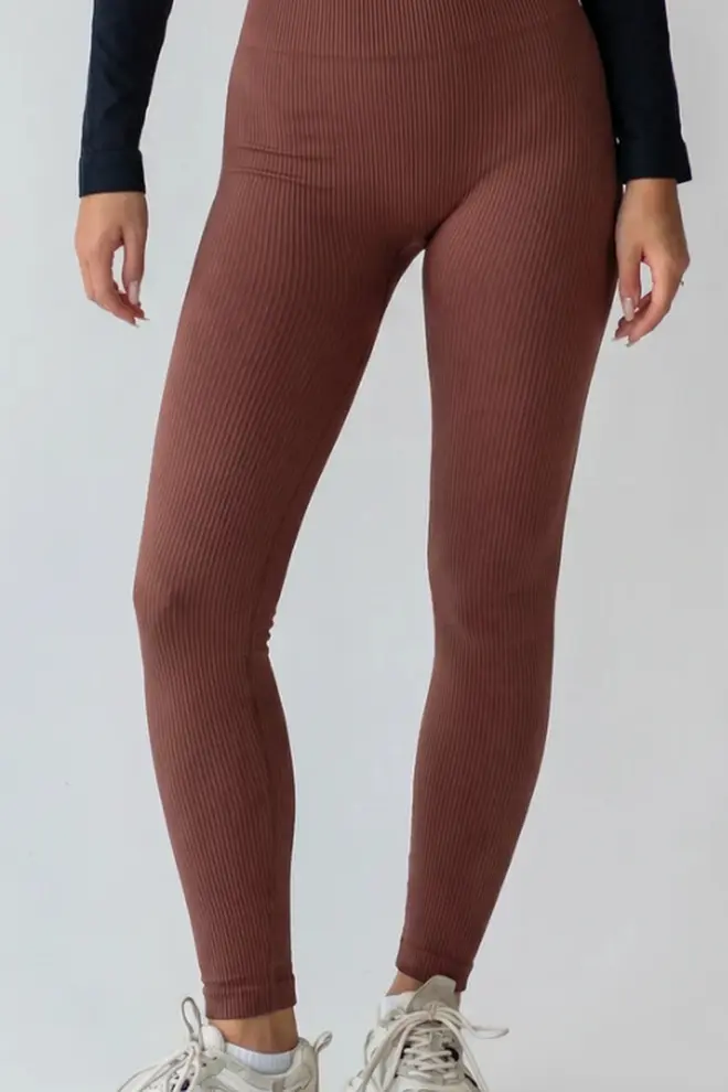 Gerippte Leggings FLEXING LEGGINGS POWER Flexit (hot chocolate) Gerippte Leggings FLEXING LEGGINGS POWER Flexit (hot chocolate)
