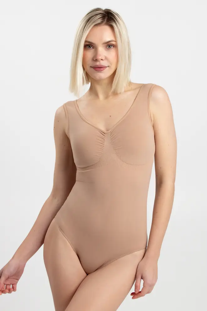 Body-Slip mit breiten Trägern BODY SLIP SHAPEWEAR nude