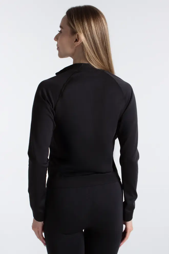 Langarmshirt mit Reißverschluss JACKET (black)